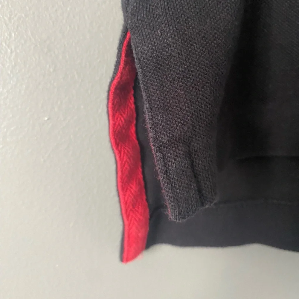Polo Ralph Lauren Shirt Polo Mens L Black Red Crossed Mallet RPLC Crest